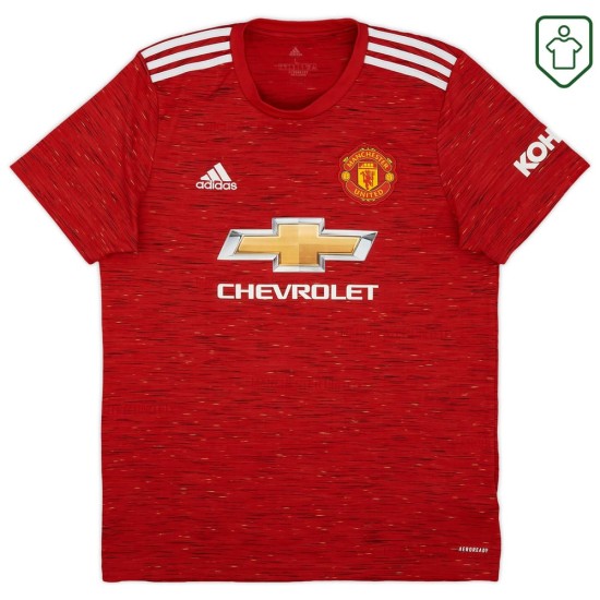 Herren Manchester United 2020/21 Heim Retro Shirt B. Fernandes #18 Herren Manchester United 2020/21 Heim Retro Shirt B. Fernandes #18