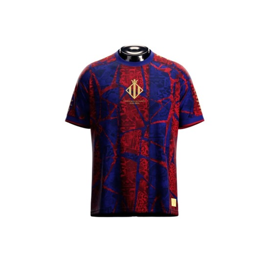 Kinder FC Barcelona 2026 Spanischer-Meister-T-Shirt - Rot