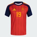 Damen Spanien 2026 Heim Authentisches WM-Trikot LAMINE YAMAL #19