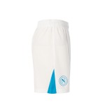Herren Neapel 2024/25 Heim Shorts - Weiß/Hellblau