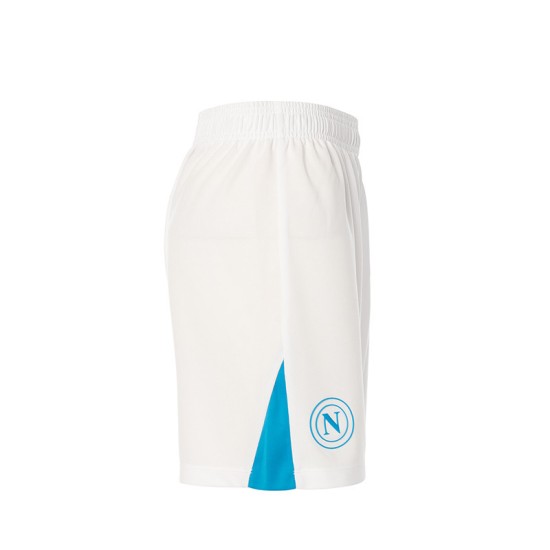 Herren Neapel 2024/25 Heim Shorts - Weiß/Hellblau