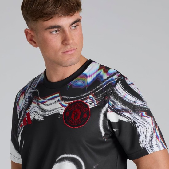 Herren Manchester United 2025/26 Drittes Pre-Match Trikot – Schwarz