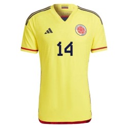 Luis Díaz #14 Kolumbien Heimtrikot Weltmeisterschaft 2022 Luis Díaz #14 Kolumbien Heimtrikot Weltmeisterschaft 2022