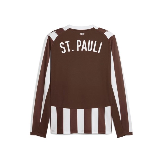 Herren FC St. Pauli 2025/26 Heimtrikot mit langen Ärmeln