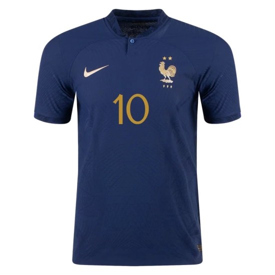 Kylian Mbappé #10 Frankreich Heimtrikot Weltmeisterschaft 2022