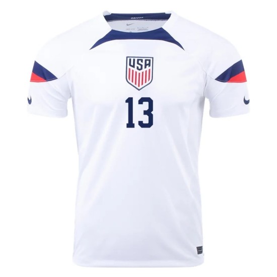 Jordan Morris #13 USMNT Heimtrikot Weltmeisterschaft 2022