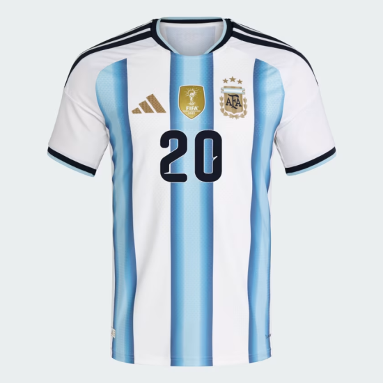Herren Argentinien 2026 Heim Authentisches WM-Trikot MAC ALLISTER #20