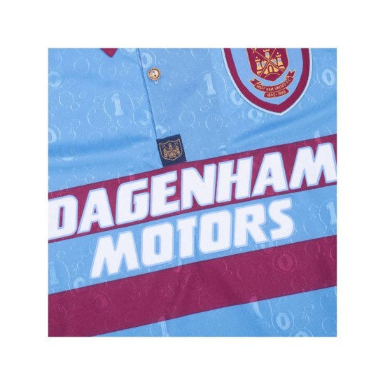 Herren West Ham United 1995 Jubiläums Auswärts Retro Shirt - Himmelblau