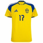 Herren Schweden 2026 Heim Authentic World Cup Trikot GYÖKERES #17 Herren Schweden 2026 Heim Authentic World Cup Trikot GYÖKERES #17