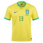 Dani Alves #13 Brasilien Heimtrikot Weltmeisterschaft 2022