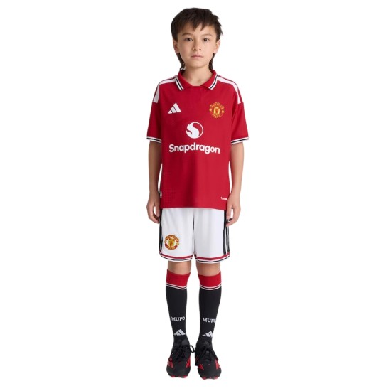 Kinder Manchester United 2026/27 Heimshorts - Weiß