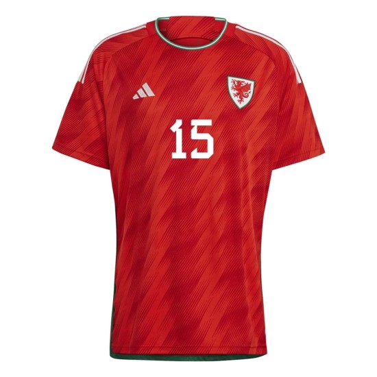 Ethan Ampadu #15 Wales Heimtrikot Weltmeisterschaft 2022