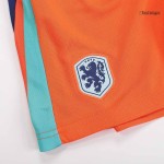 Kinder Niederlande Heimtrikot+Kurze Hosen EURO 2024 Kinder Niederlande Heimtrikot+Kurze Hosen EURO 2024