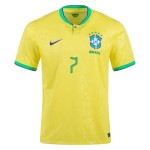 Lucas Paquetá #7 Brasilien Heimtrikot Weltmeisterschaft 2022 Lucas Paquetá #7 Brasilien Heimtrikot Weltmeisterschaft 2022