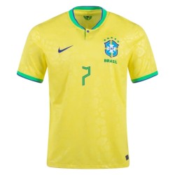 Lucas Paquetá #7 Brasilien Heimtrikot Weltmeisterschaft 2022 Lucas Paquetá #7 Brasilien Heimtrikot Weltmeisterschaft 2022