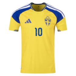 Herren Schweden 2026 Heim Authentic Weltmeisterschaft Trikot IBRAHIMOVIĆ #10
