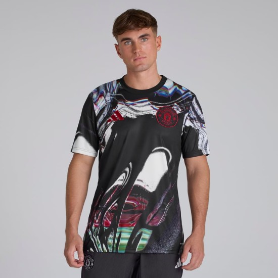 Herren Manchester United 2025/26 Drittes Pre-Match Trikot – Schwarz