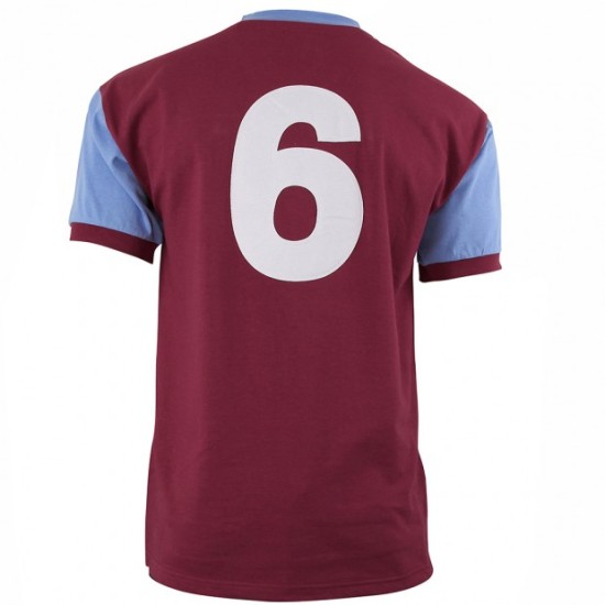 Kinder West Ham United 1958 Retro Bobby Moore Erstes Trikot #6 Kinder West Ham United 1958 Retro Bobby Moore Erstes Trikot #6