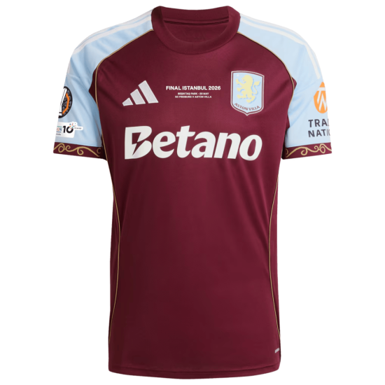 Kinder Aston Villa 2025/26 UEFA Europa League Sieger-Trikot