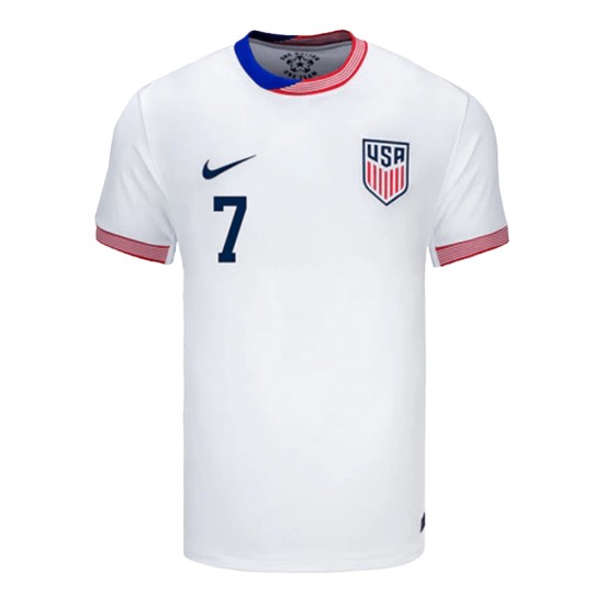 Giovanni Reyna #7 USMNT Heimtrikot Copa America 2024