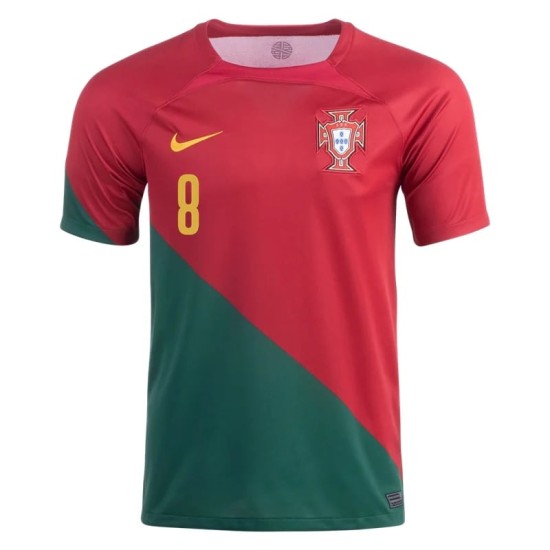 Bruno Fernandes #8 Portugal Heimtrikot Weltmeisterschaft 2022 Bruno Fernandes #8 Portugal Heimtrikot Weltmeisterschaft 2022