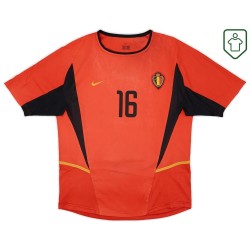 Männer Belgien 2002/04 Heim Retro Shirt Van Buyten #16