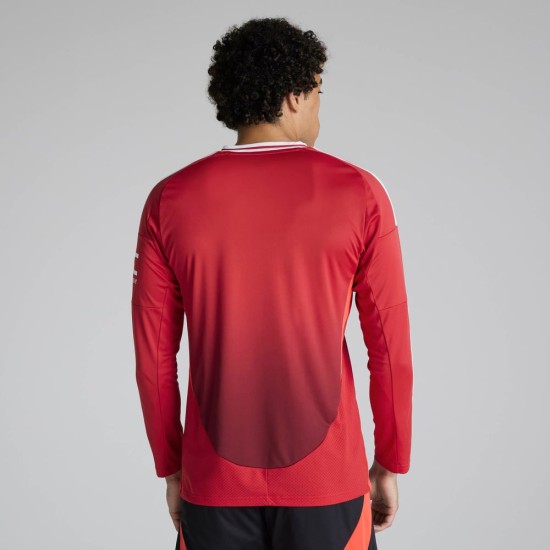 Herren Manchester United 2024/25 Heim Trikot mit langen Ärmeln