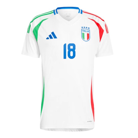 Nicolo Barella #18 Italien Auswärtstrikot EURO 2024 Nicolo Barella #18 Italien Auswärtstrikot EURO 2024