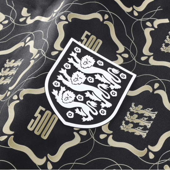 Kinder England Lionesses 500-jähriges Jubiläum Pre-Match-Trikot – Schwarz