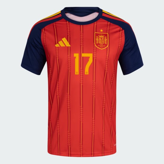 Herren Spanien 2026 Heim Authentisches WM-Trikot WILLIAMS JR. #17 Herren Spanien 2026 Heim Authentisches WM-Trikot WILLIAMS JR. #17