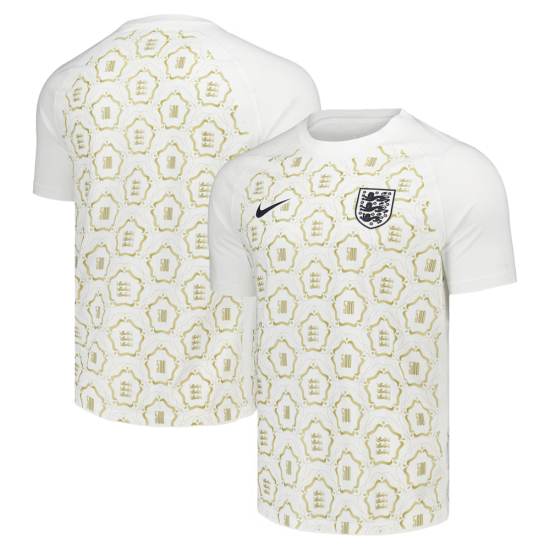 Herren England Lionesses 500-jähriges Jubiläum Pre-Match-Trikot – Weiß