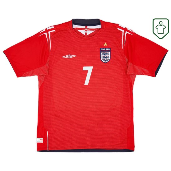 Männer England 2004/06 Auswärts Retro Shirt Beckham #7