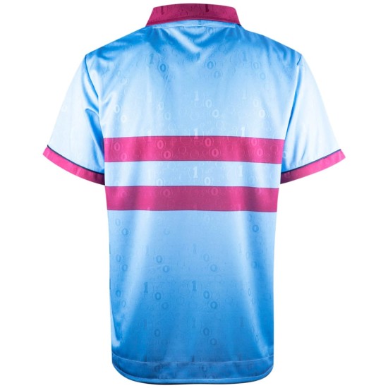Herren West Ham United 1995 Jubiläums Auswärts Retro Shirt - Himmelblau