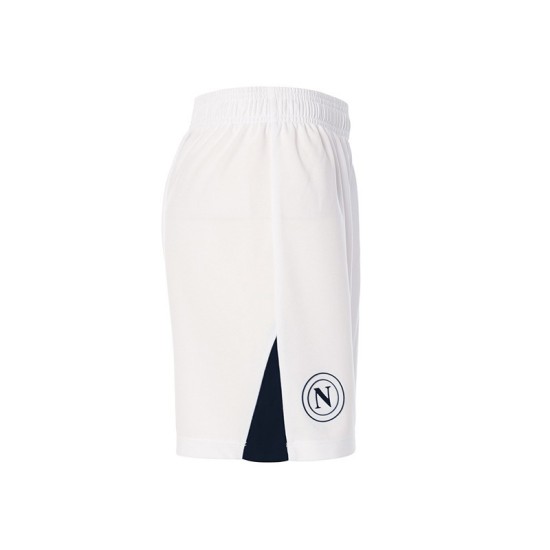 Herren Neapel 2024/25 Heim Shorts - Weiß/Marineblau