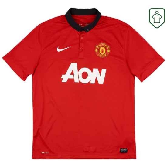 Herren Manchester United 2013/14 Heim Retro Shirt Mata #8 Herren Manchester United 2013/14 Heim Retro Shirt Mata #8