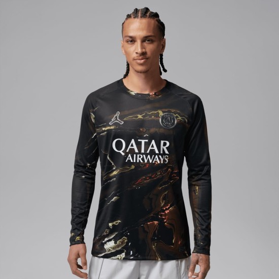 Herren PSG 2025/26 Jordan Night Edition Langarm-Trikot