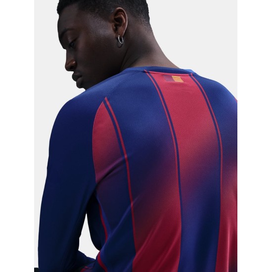 Herren FC Barcelona 2025/26 Herren Heim Langarm UCL-Trikot