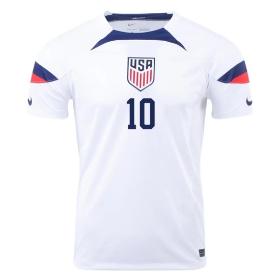 Christian Pulisic #10 USMNT Heimtrikot Weltmeisterschaft 2022