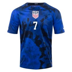 Giovanni Reyna #7 USMNT Auswärtstrikot Weltmeisterschaft 2022 Giovanni Reyna #7 USMNT Auswärtstrikot Weltmeisterschaft 2022
