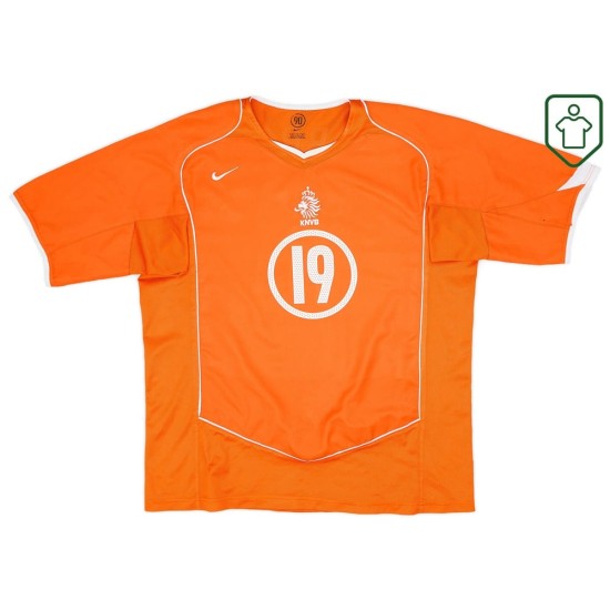 Männer Niederlande 2004/06 Heim Retro Shirt Robben #19