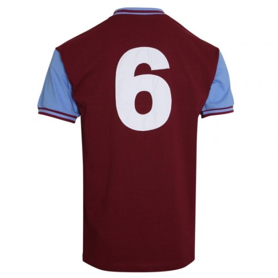 Herren West Ham United 1966 Heim Retro Trikot Nr. 6