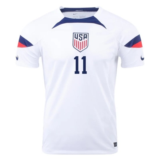 Brenden Aaronson #11 USMNT Heimtrikot Weltmeisterschaft 2022