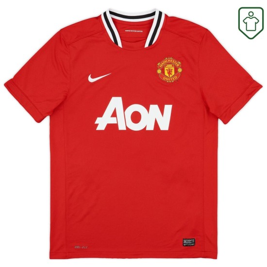 Herren Manchester United 2011/12 Heim Retro Shirt Chicharito #14 Herren Manchester United 2011/12 Heim Retro Shirt Chicharito #14