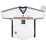 Männer Deutschland 1998/00 Heim Retro Shirt Klinsmann #18