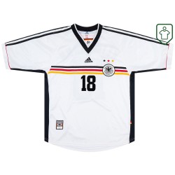 Männer Deutschland 1998/00 Heim Retro Shirt Klinsmann #18 Männer Deutschland 1998/00 Heim Retro Shirt Klinsmann #18