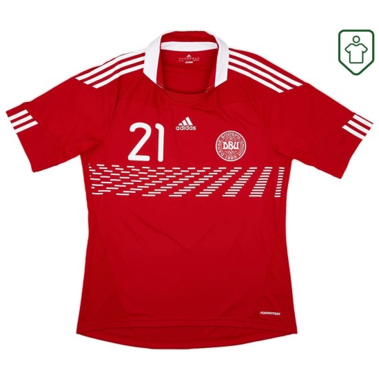 Männer Dänemark 2010/11 Heim Retro Shirt Eriksen #21