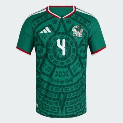 Herren Mexiko 2026 Heim Authentisches WM-Trikot E. ÁLVAREZ #4