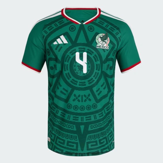 Damen Mexiko 2026 Heim Authentisches WM-Trikot E. ÁLVAREZ #4