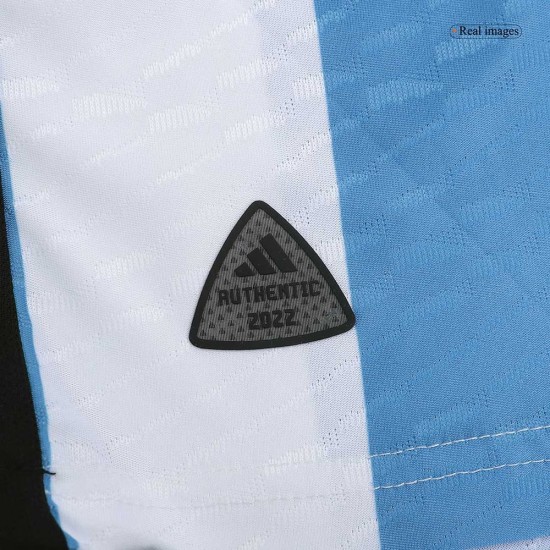 Argentinien 3 Stars Spielerversion Heimtrikot Weltmeisterschaft 2022