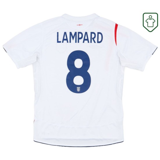 Männer England 2005/07 Heim Retro Shirt Lampard #8